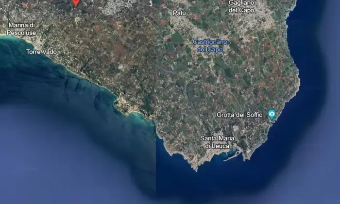 Rexer-Morciano-di-Leuca-Uliveto-produttivo-con-deposito-e-possibilit-di-realizzare-casa-vacanze-Vista-aerea