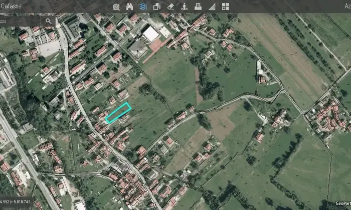 Rexer-Cafasse-Vendo-terreno-edificabile-con-progetto-villetta-approvato-Vista-aerea