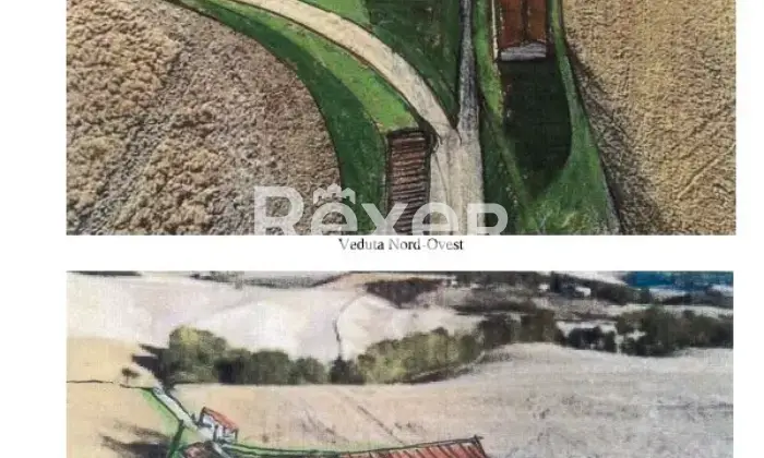 Rexer-Asciano-Rudere-tra-le-colline-senesi-Render